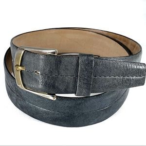 Braxton Lustrosa Leather Gray Belt 36